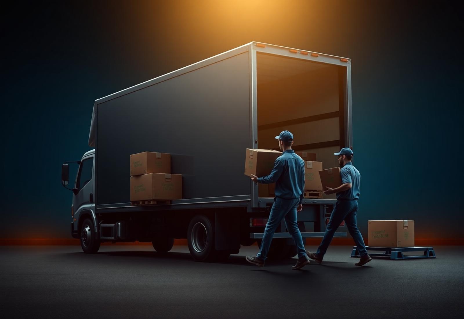 Dubai Moving team loading a moving truck